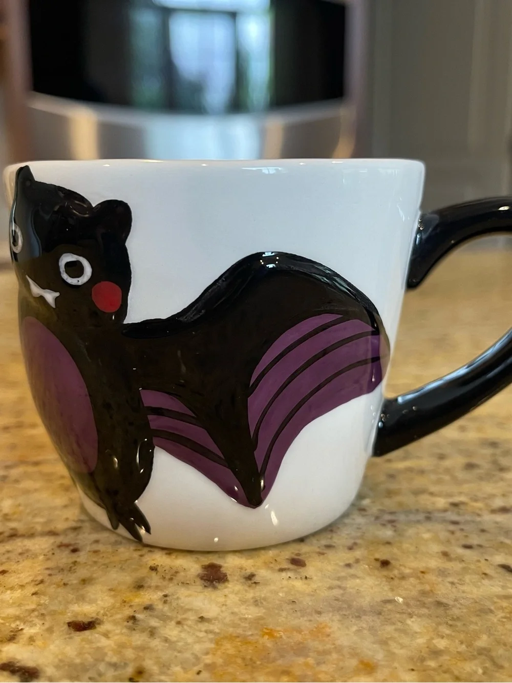 Sur La Table Halloween Pumpkin Bat Ceramic Child or Espresso Mug
